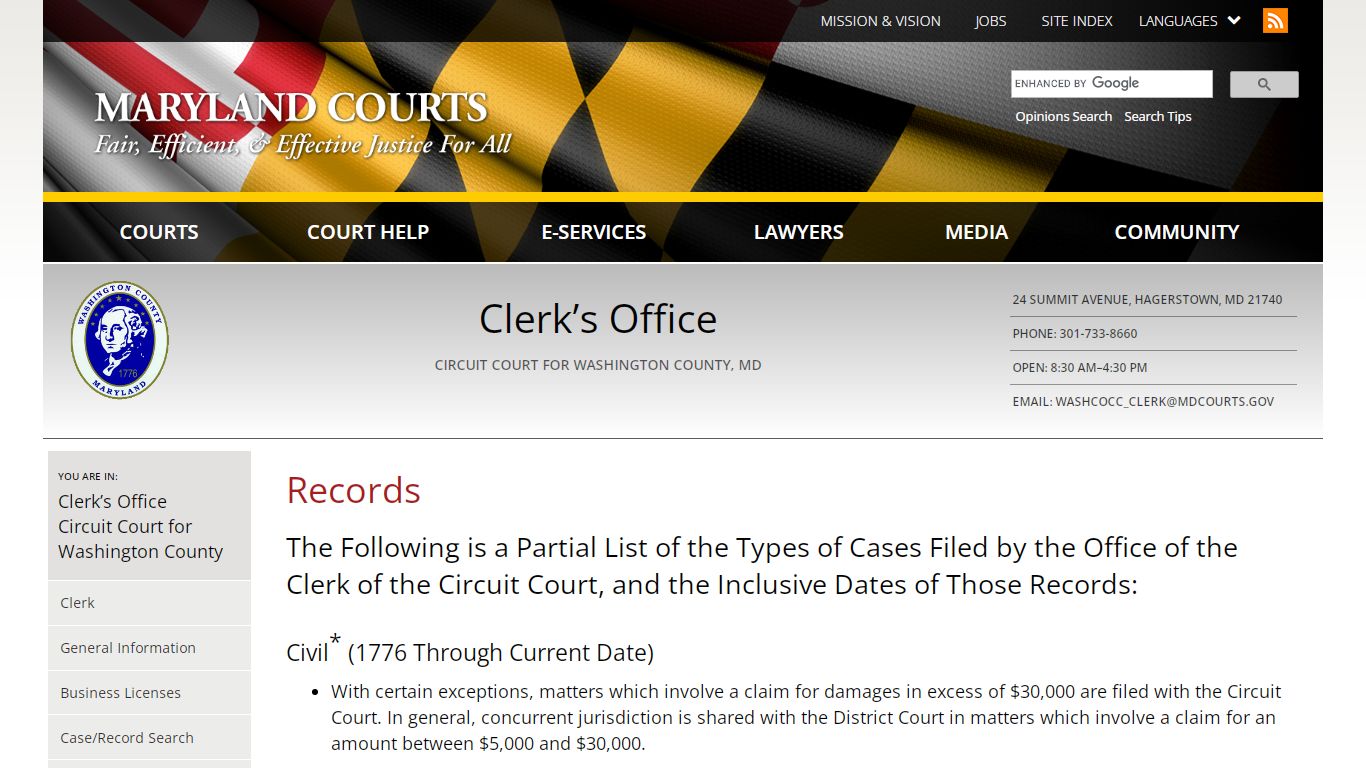 Records | Maryland Courts